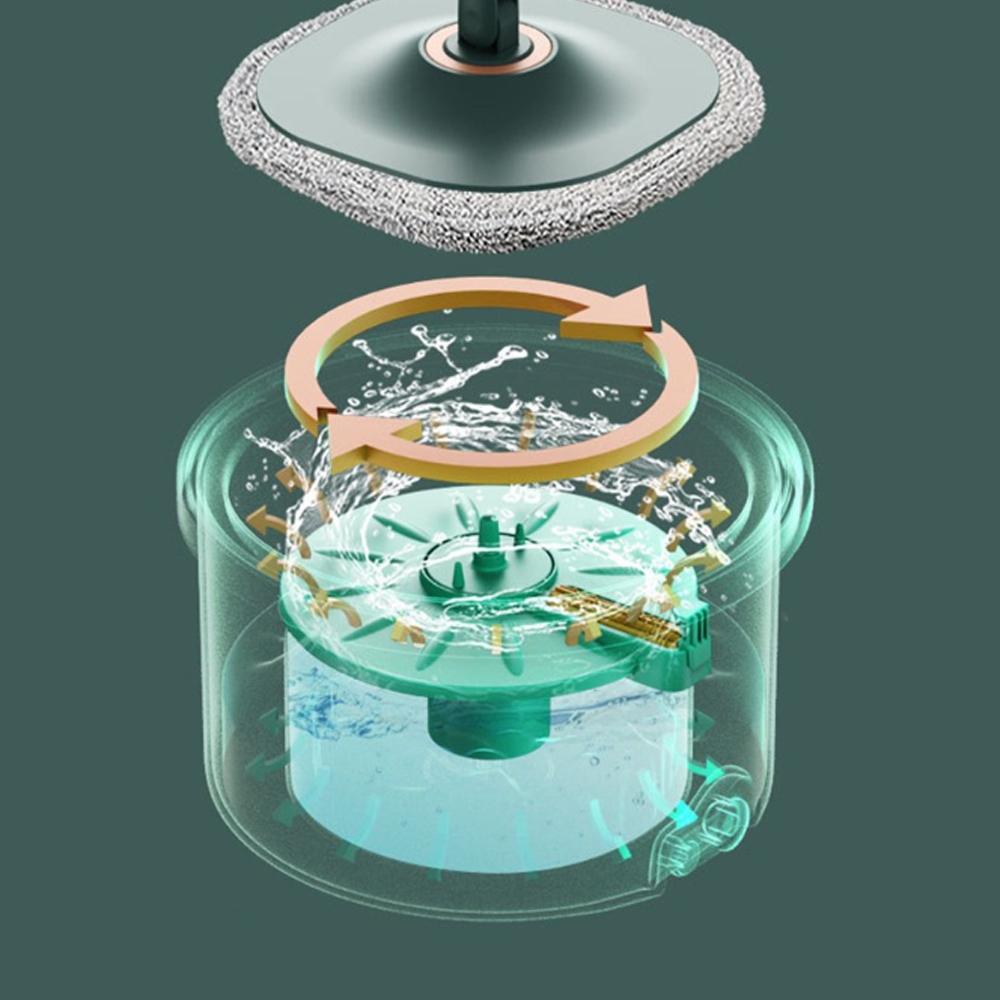 [오즈리빙] 자동회전 오수분리세척시스템 원클린 밀대걸레