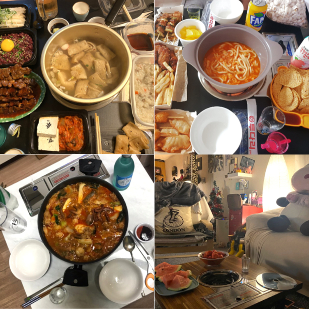 접이식 미니불판식탁 버너식탁 1인식탁 4color 블랙