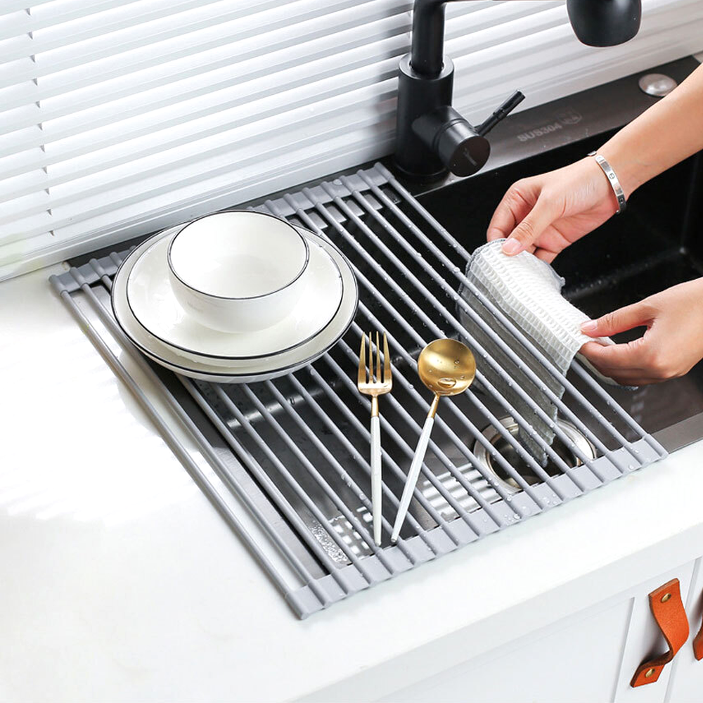 싱크대 롤매트 물빠짐 드라잉 식기건조대 2type 小 大