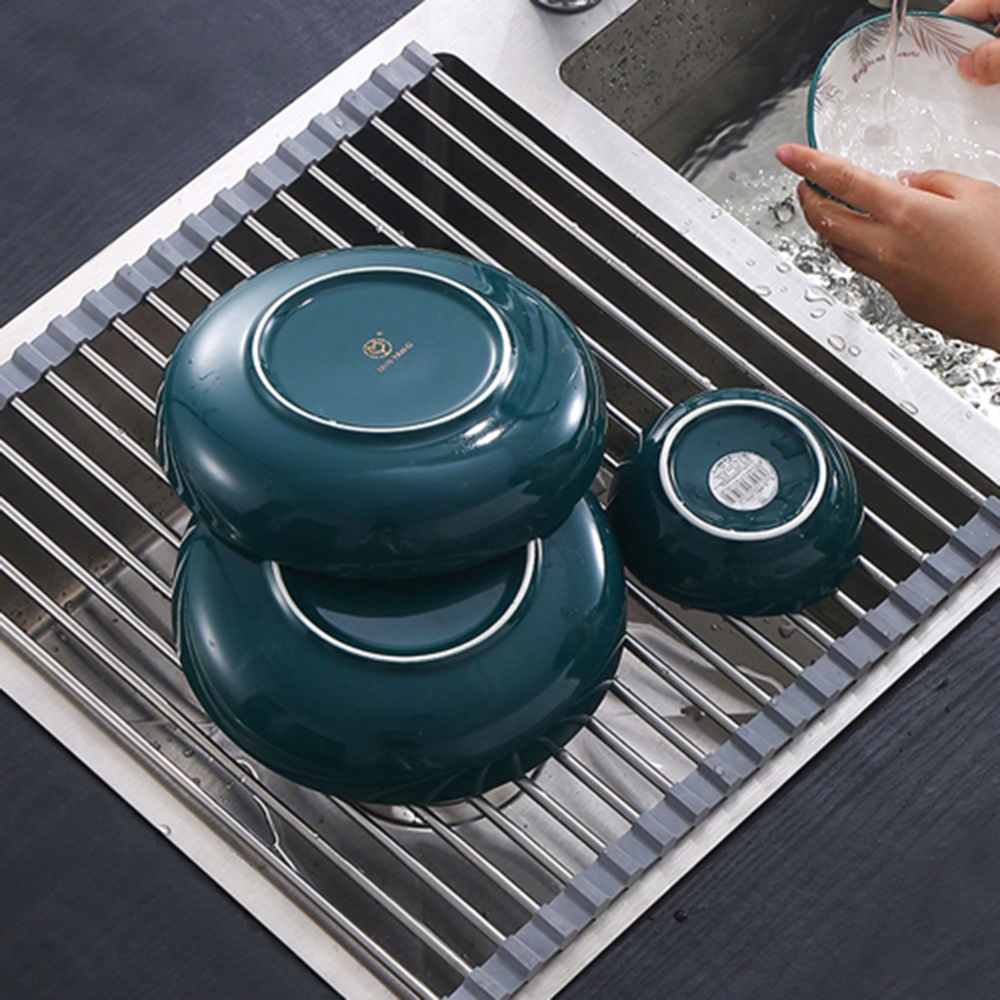 싱크대 롤매트 물빠짐 드라잉 식기건조대 2type 小 大