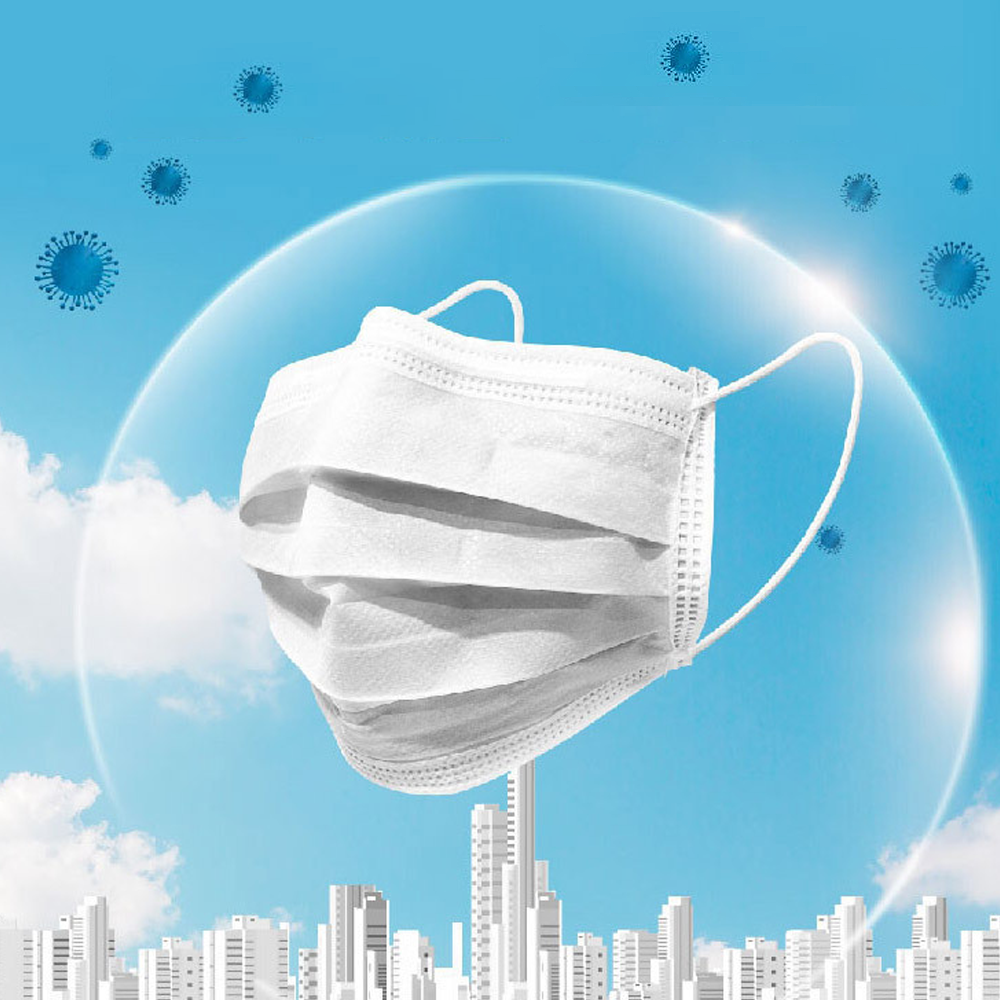 [애니원] 덴탈마스크 국산 일회용마스크 3중필터 화이트 1000매