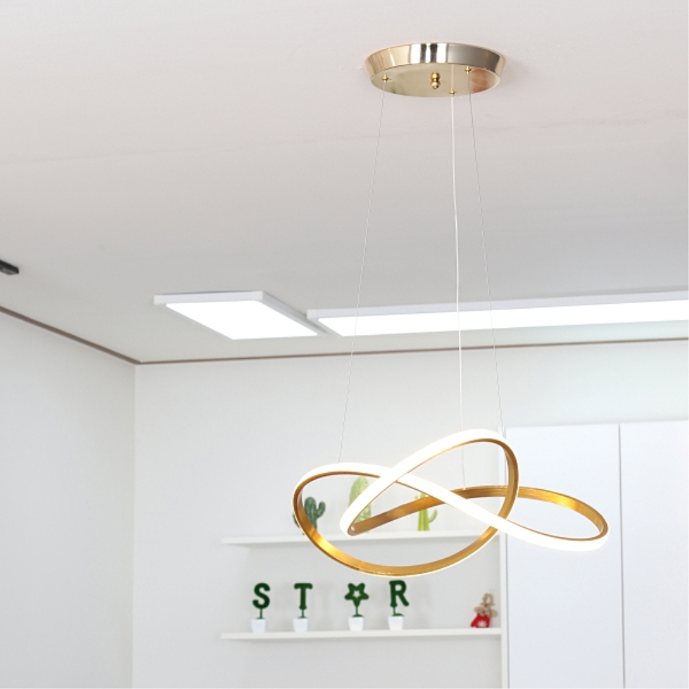 LED팬던트 골드 플라워 50w 인테리어등 식탁등 주방등
